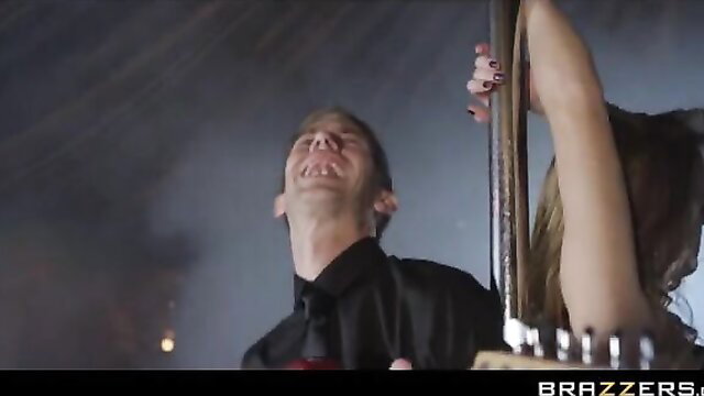 Viola Bailey pole dances over Danny D in hot Brazzers scene