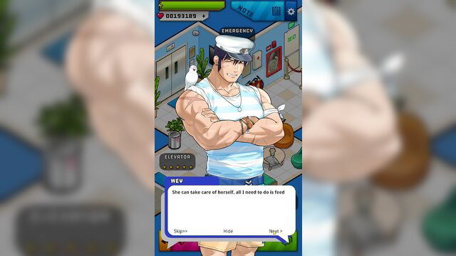 Muscular Asian sailor hunk Summer Wey flexing arms in tight speedo