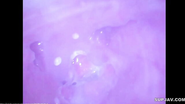 Uncensored JAV vaginal cam closeup of pink pussy with fluids bubbling