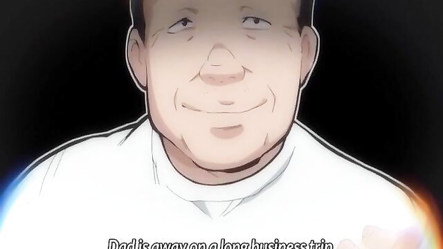 Chii-chan 2 anime girl smiles with dad away on long business trip text