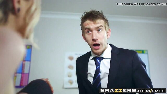Carly Rae shocks Danny D in suit at school in Brazzers scene