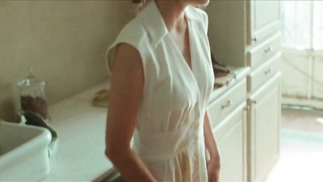 Mélanie Doutey in sexy white dress, nude tits Inexorable 2021