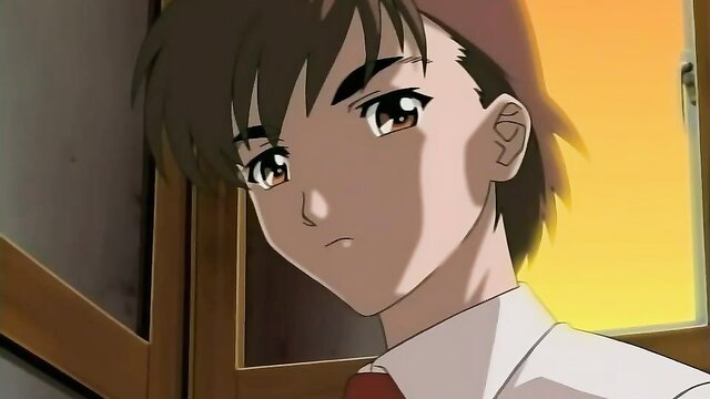 Cute anime stepsister in school uniform, seductive gaze, JAV hentai Ep.1