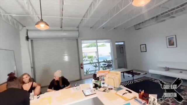 Callie Black in cuck therapy session with hot brunette and blonde