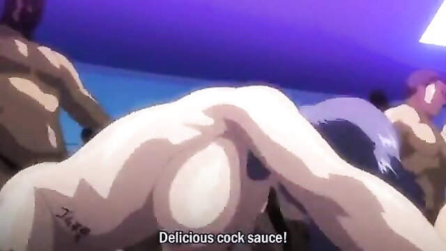 Kangoku Senkan ep3 anime hentai gangbang with bukkake on pale beauty