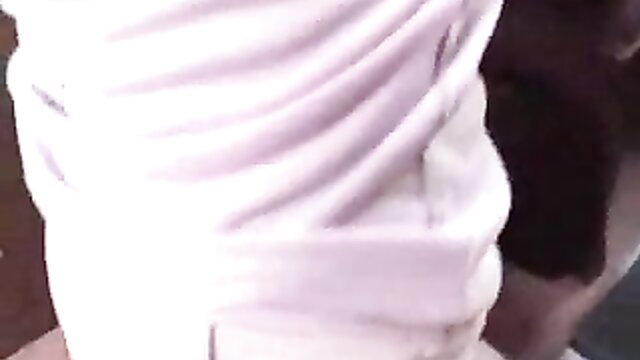 Japanese MILF in tight white dress, curvy hips and big ass tease