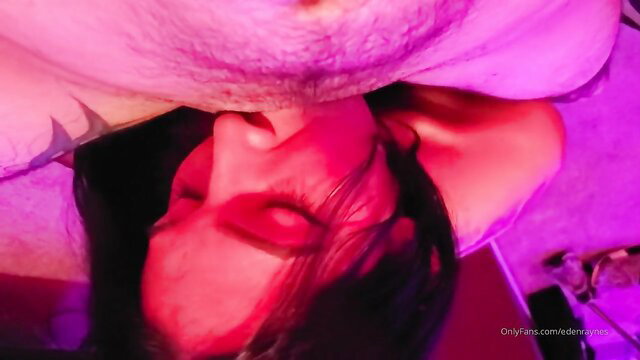 Eden Raynes POV blowjob closeup, intense eye contact