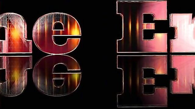 Glowing pink 'NEE' text on black, fiery lesbian porn thumbnail