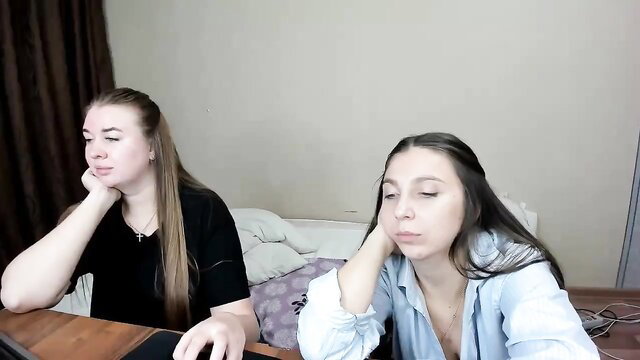 SinthiaMars MyFreeCams duo bored casual girls at desk