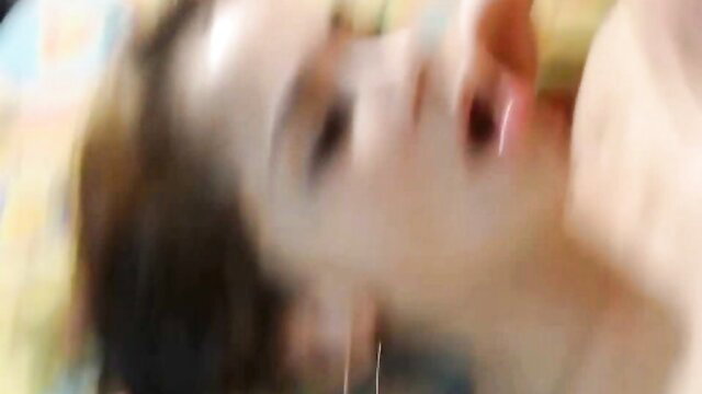 Amateur girl closeup face blur during intense cam fuck