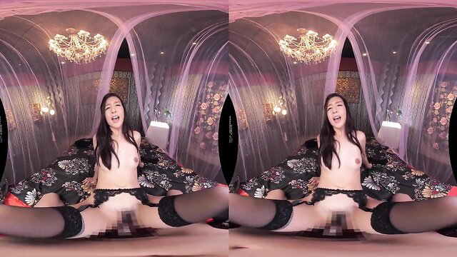 Iori Kogawa spreads legs nude in kimono, stockings, JAV solo