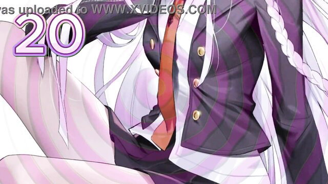 Anime isekai elf girl in sexy school uniform with huge tits fantasy tease