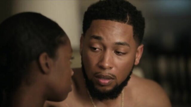Birgundi Baker sexy closeup with nude hunk in The Chi hot scene
