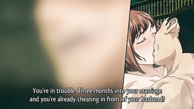 Hentai wife caught cheating with kiss in front of husband, 3 months married