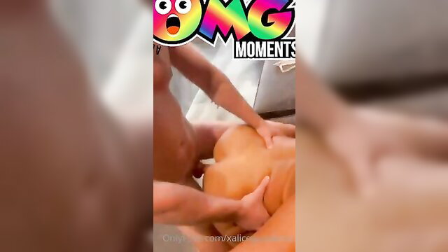 Alice Goodwin POV titfuck on OnlyFans, hot blonde squeezing cock