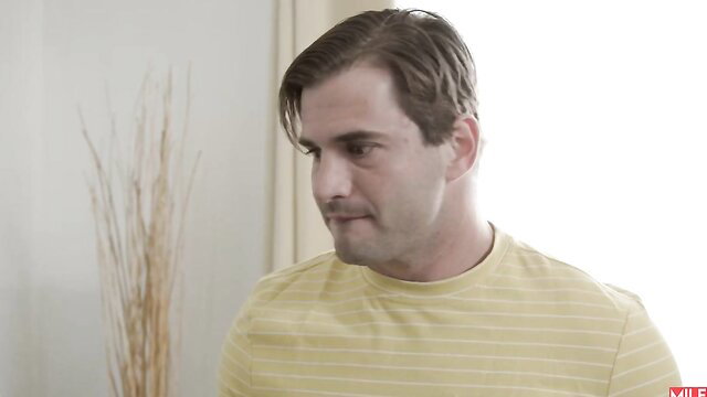 Lolly Dames in yellow shirt, seductive milf gaze