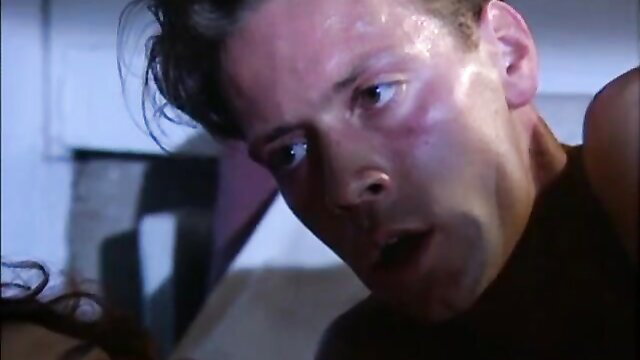 Sweaty intense man closeup from Katwoman classic adult scene