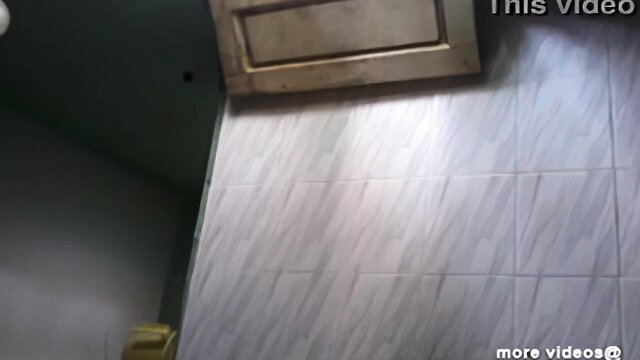 Saritha bathing nude in shower, self-recorded amateur video