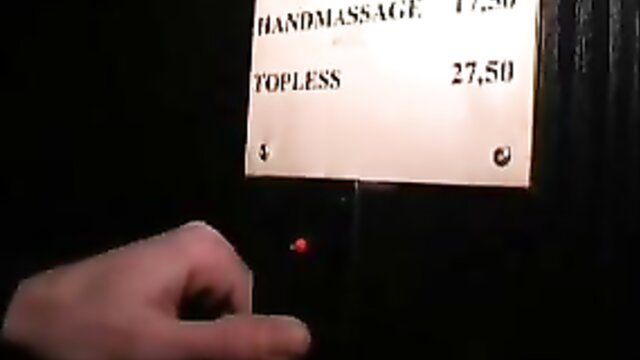 Dutch Cinema Slut topless handjob price sign 27.50 tease