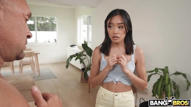 Jade Kimiko with black stud in BangBros 18yo Asian oiled fuck scene