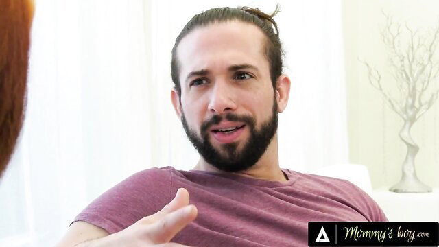 Sheila Marie with mommy's boy manbun guy in hot tanned MILF video