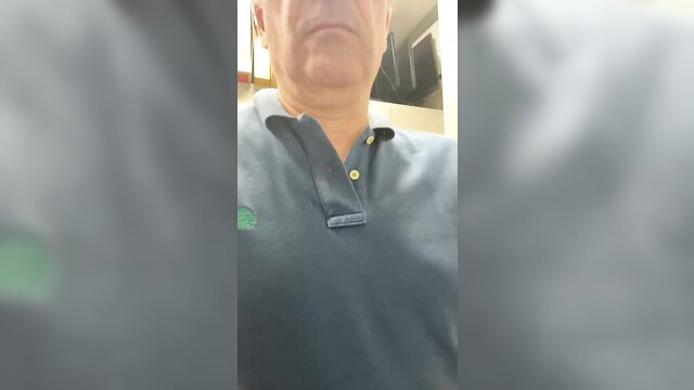 Pedro 55yo Portuguese daddy in polo shirt closeup