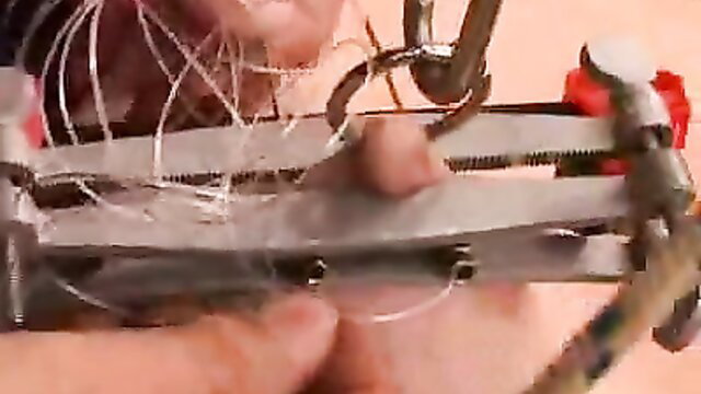 Extreme BDSM: pussy pump torment, nipple clamps, clamps torture