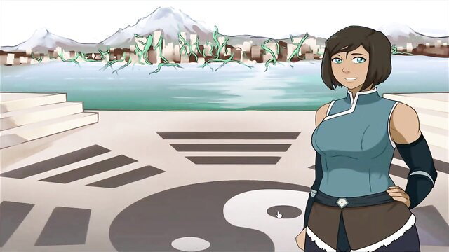 Sexy Asami Sato from Avatar in tight top, curvy anime hentai style