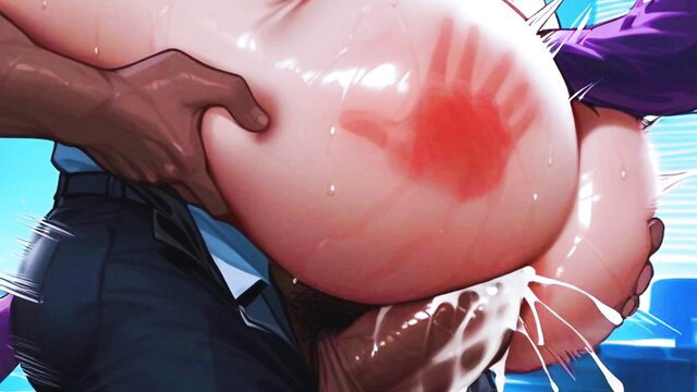 Anime hentai bodybuilder with phat ass fucked in office by suited guy