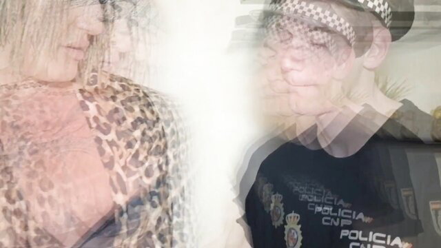 Dana X Muscles fucks horny police officer in leopard lingerie