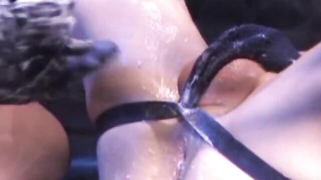 Billy offers rosy ass to Lee who gloved fingers slick lubed booty