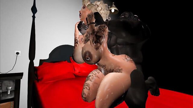 Big-ass tattooed blonde MILF Kayla rides massive BBC from T-Bone