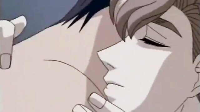 Anime boys in intimate yaoi embrace from Kizuna Koi no Kara Sawagi OVA