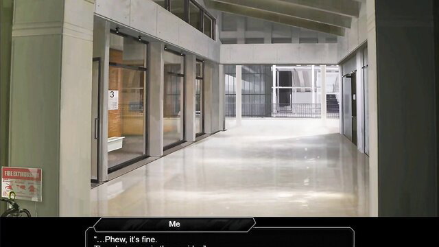 Igawa Asagi in empty hallway, Taimanin RPGX hentai scene