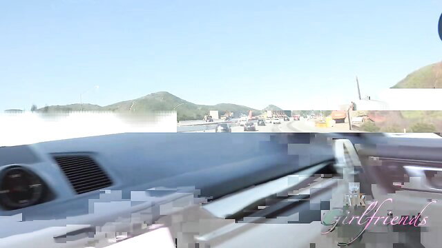 Aubry Babcock POV car drive Norcal highway ATKGirlfriends