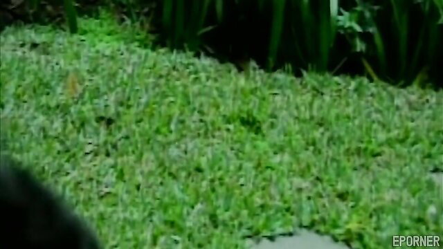 Lush green grass outdoor scene from naughty whore xxx video