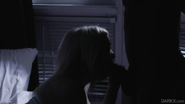 Khloe Kapri silhouette blowjob in dark bedroom window light