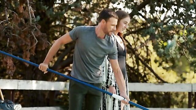 Andy Duato & sexy women holding pole nude tits scene HIT s03