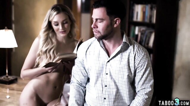 Charlotte Sins topless reads book to psychologist in taboo therapy