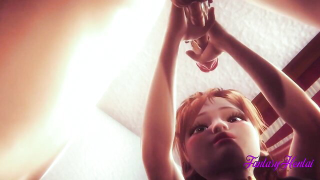 Anna from Frozen hentai redhead POV handjob blowjob thumbnail