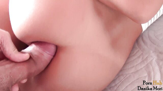 Woman sucking big cock in bed morning blowjob awakening