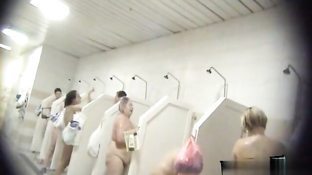 Nude women showering in public pool caught on hidden cam