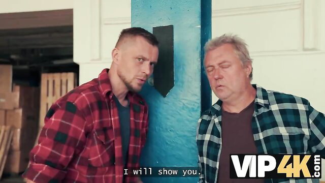 Denis Marti and Nicole Rae in steamy warehouse foreplay VIP4K