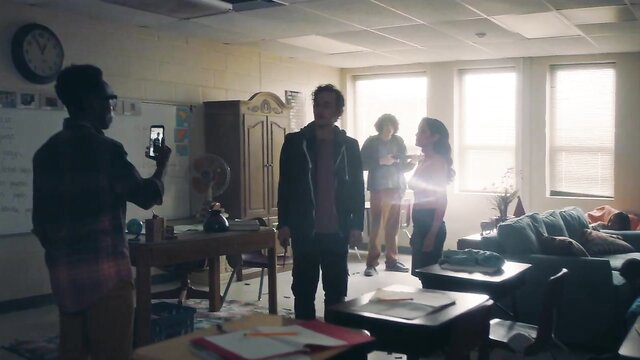 Isabel May Run Hide Fight 2020 hot classroom scene with cast