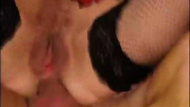 Audrey Mercy teases step-brother's cock with edible lil spear in stockings