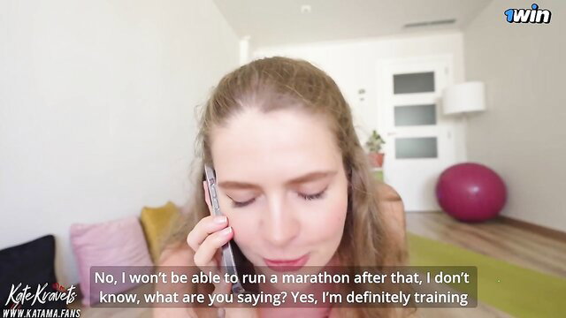 Kate Kravets hot amateur phone call tease in lingerie