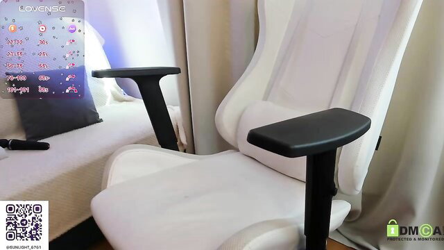 Suzyjames shy teen in white gaming chair, nonude big ass tease