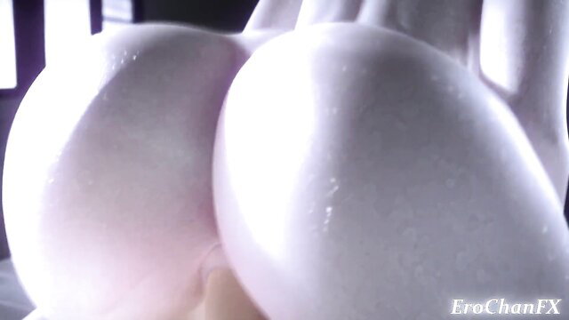 Genshin Clorinde huge white ass cheeks closeup by EroChanFX