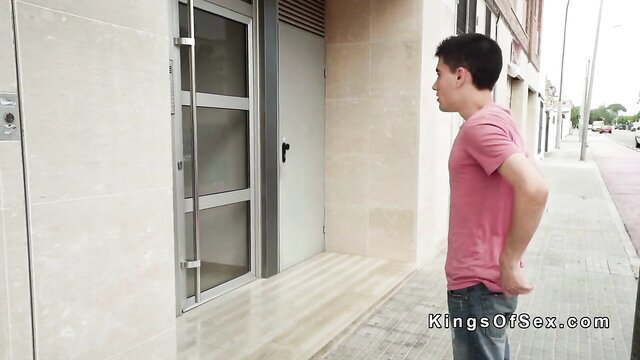 Amirah Adara in pink tee outside door - Couple stole camera beach fuck