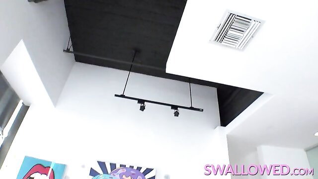 Skyler Storm and Nichole Saphir in Swallowed studio blowjob scene